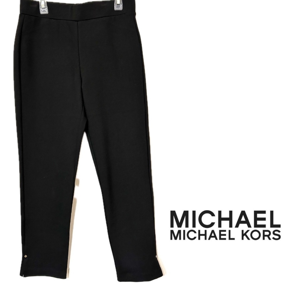 NWT Michael Michael Kors Straight Pull On Pants Ankle Length with Vents Size S